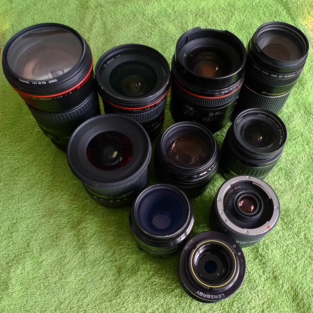 Lens cleaning line-up