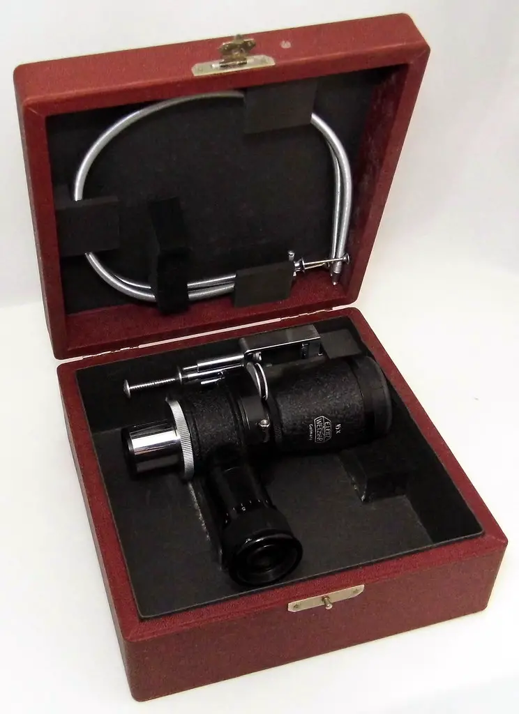 Vintage E. Leitz Wetzlar Micro-Ibso Attachment For Leica Camera Photography Through A Microscope, Made In Germany, Circa 1950