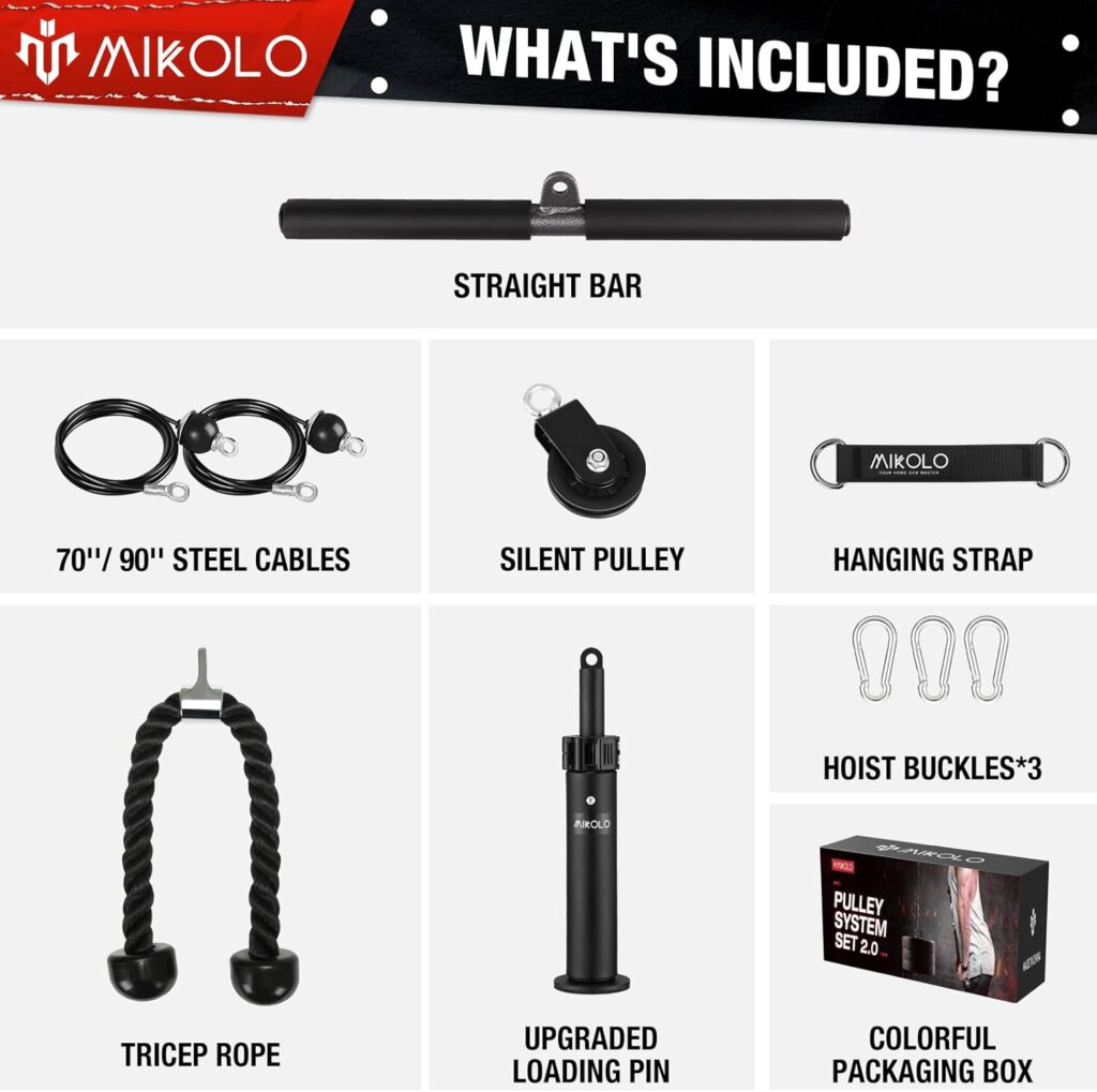 Mikolo Pulley System Home Gym Cable Machine