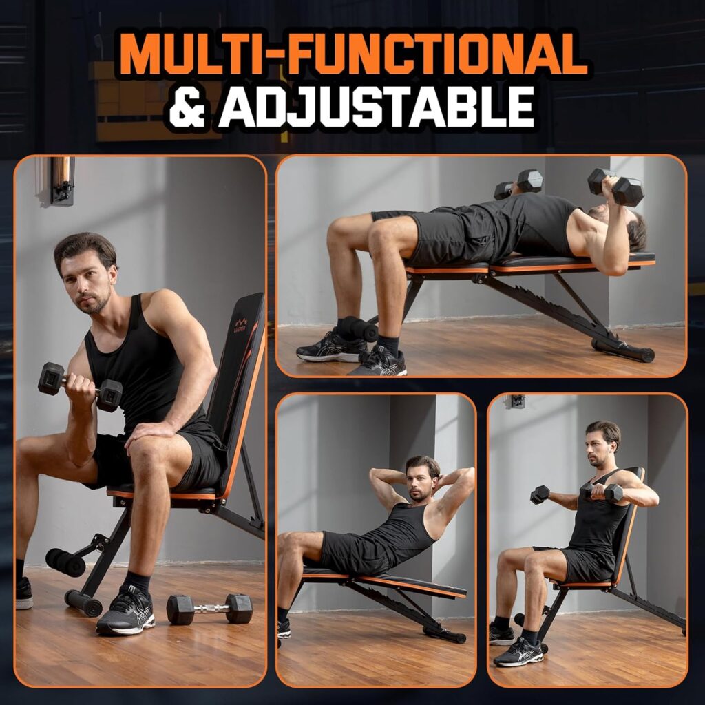 Lusper Adjustable Folding Weight Bench